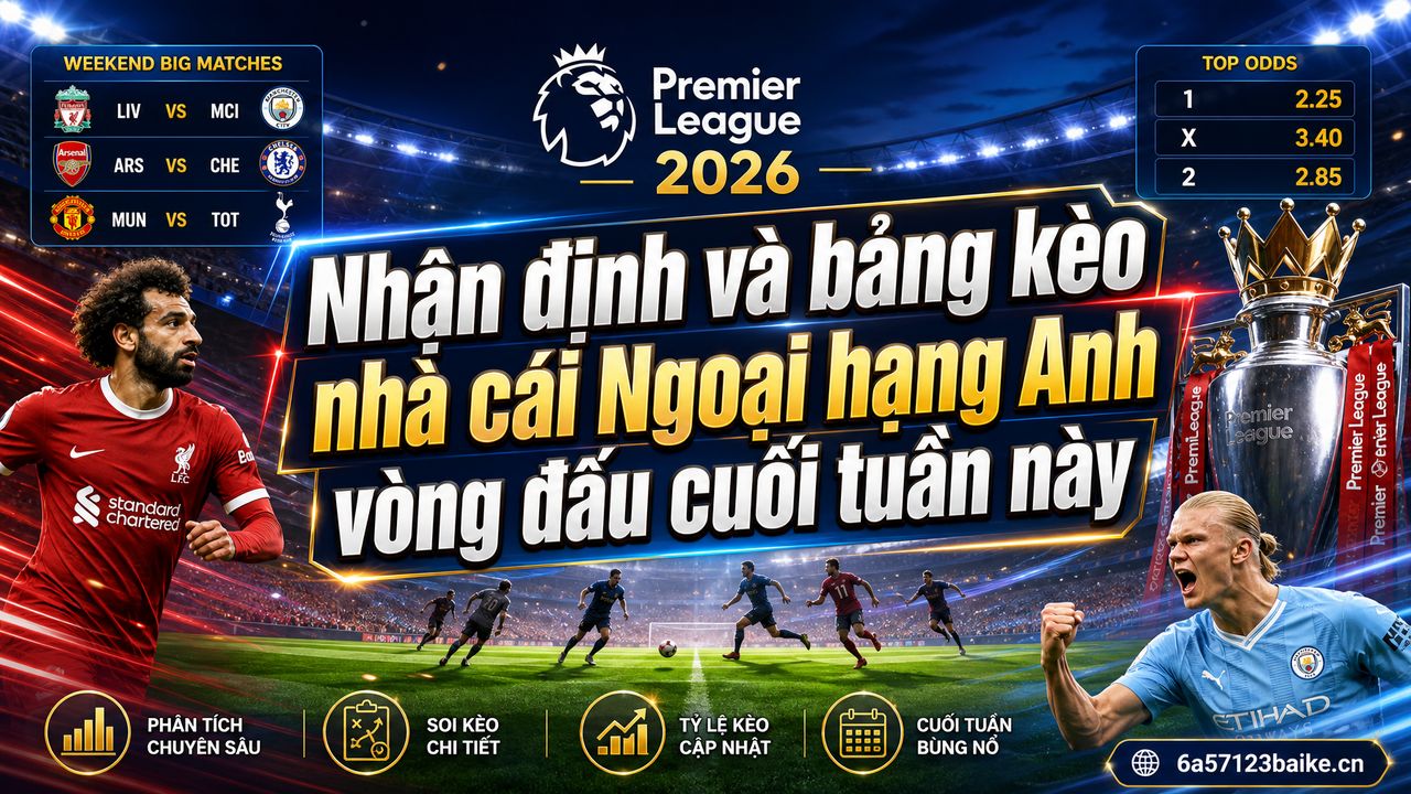 Nhận định và bảng kèo nhà cái Ngoại hạng Anh vòng đấu cuối tuần này