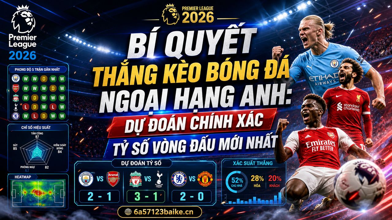 Bí quyết thắng kèo bóng đá Ngoại hạng Anh: Dự đoán chính xác tỷ số vòng đấu mới nhất