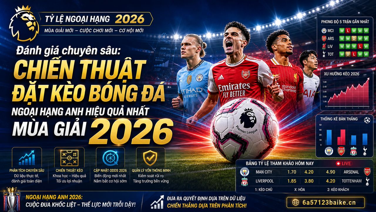 Đánh giá chuyên sâu: Chiến thuật đặt kèo bóng đá ngoại hạng anh hiệu quả nhất mùa giải 2026