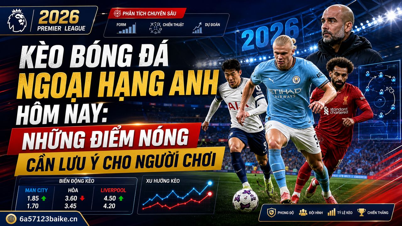 Kèo bóng đá Ngoại hạng Anh hôm nay: Những điểm nóng cần lưu ý cho người chơi